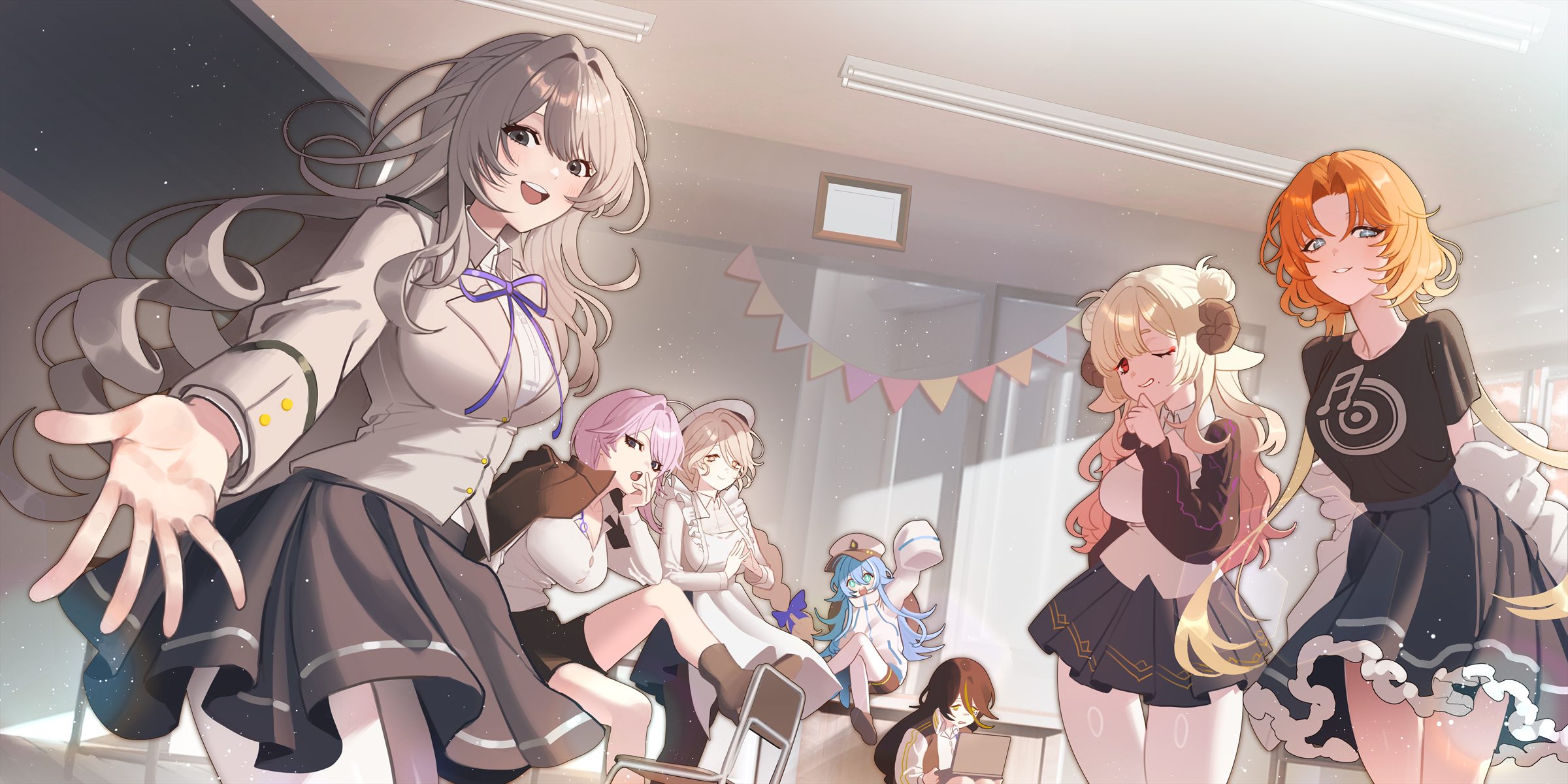 Afterschool Brawl Club key art showing students in a school clubroom.